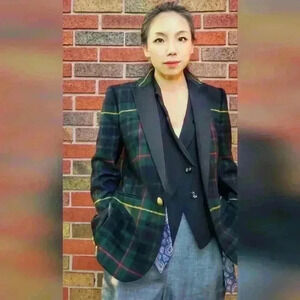 J. Crew Collection blazer Christmas style Campbell Blazer in Tartan size xs 2